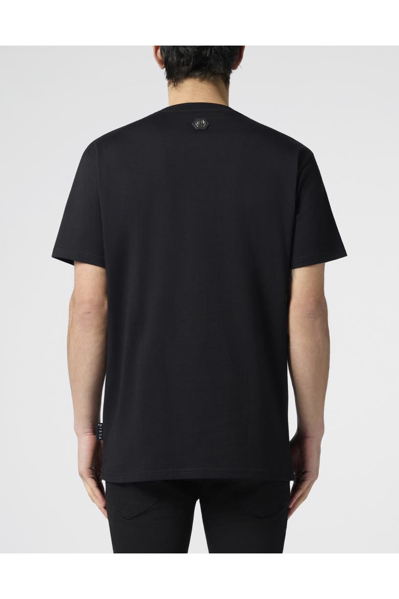 Round Neck T-Shirt Skull Stones Men, Alternate, color, black