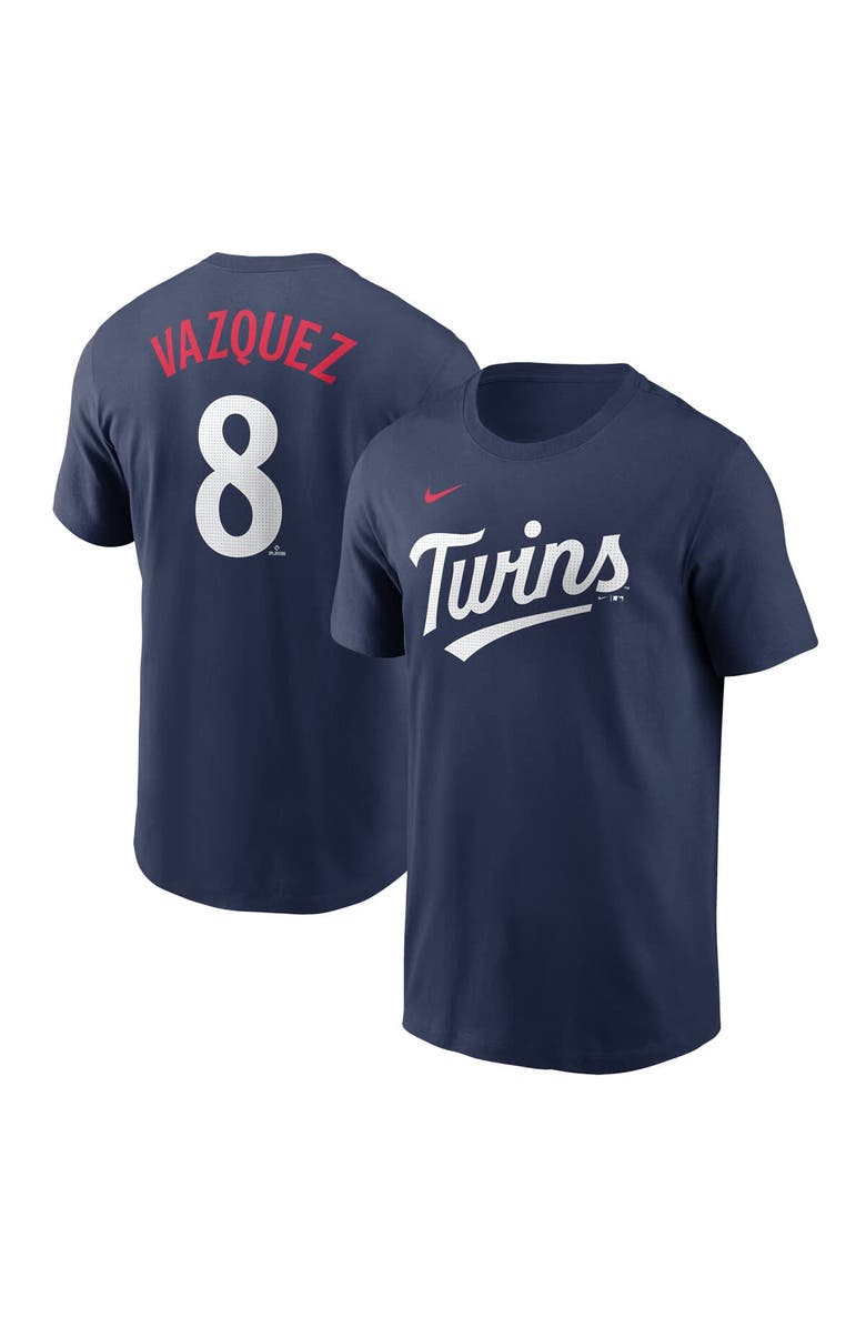Nike Men's Nike Christian Vazquez Navy Minnesota Twins Fuse Name & Number T-Shirt, Main, color, Navy