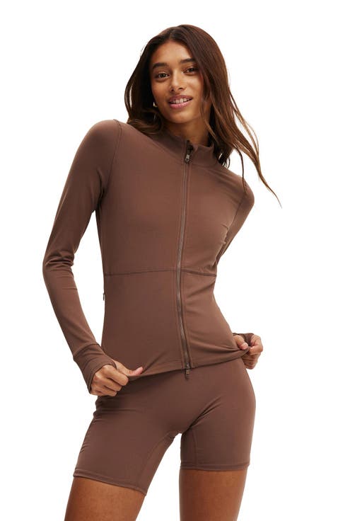 Women's Active Core Zip Through Long Sleeve