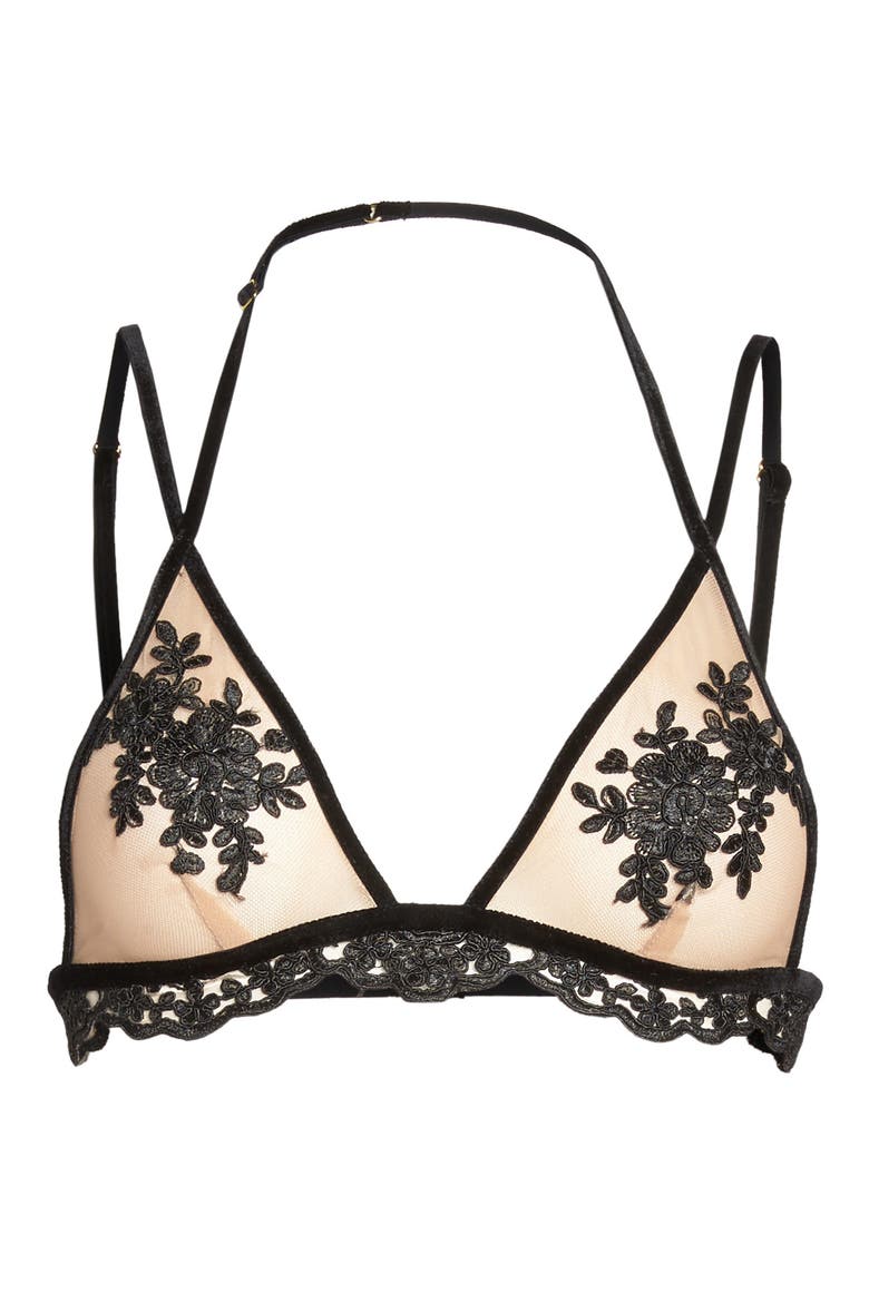 Noemi Strappy Bralette, Alternate, color, NOIR