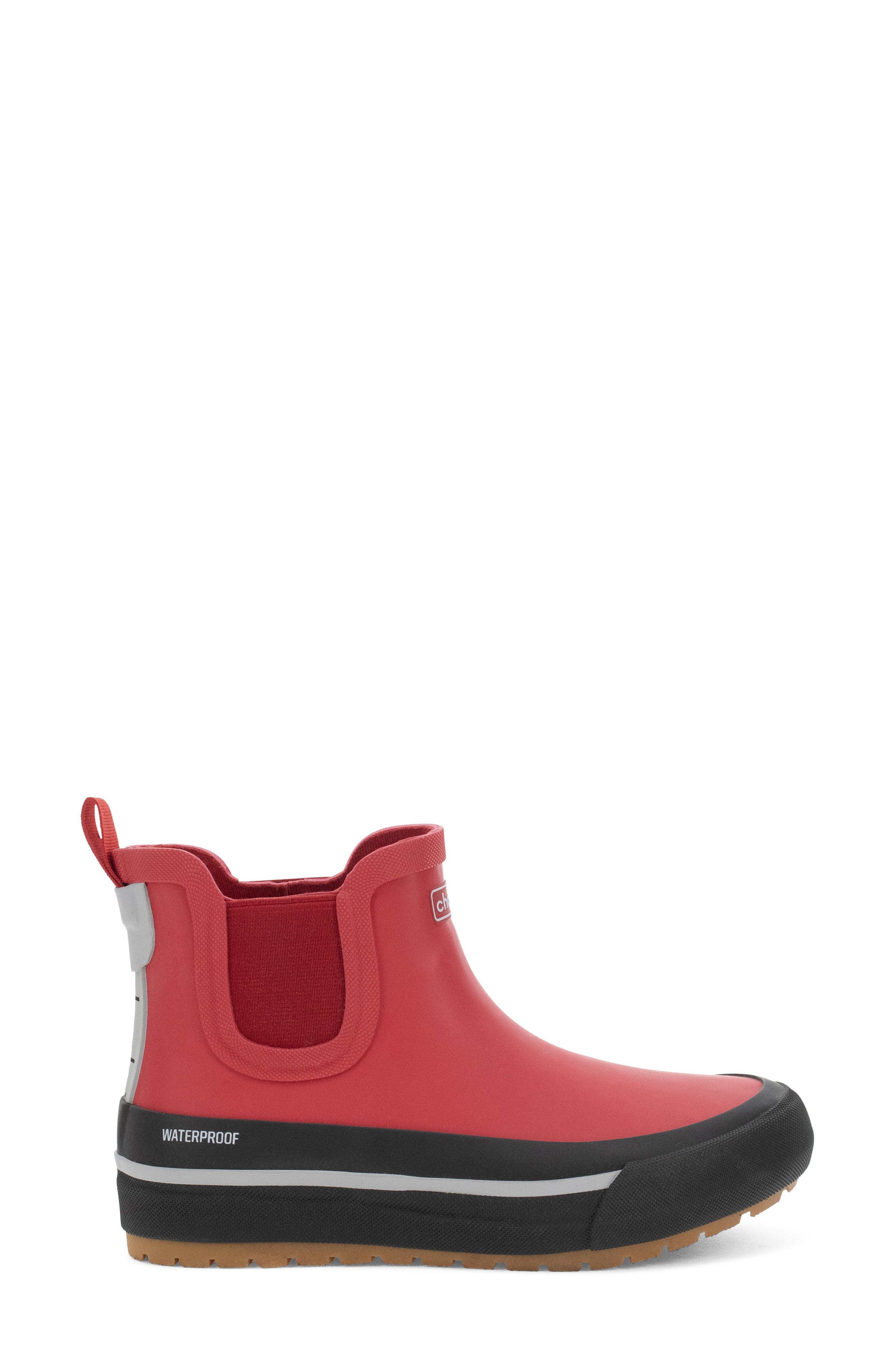 Marina Waterproof Rain Bootie, Alternate, color, RED
