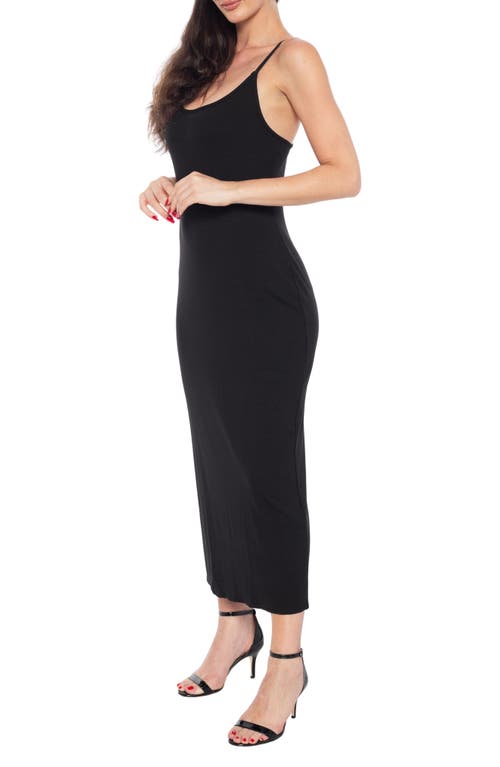Bebe Emma Mesh Maxi Slip Dress In Black