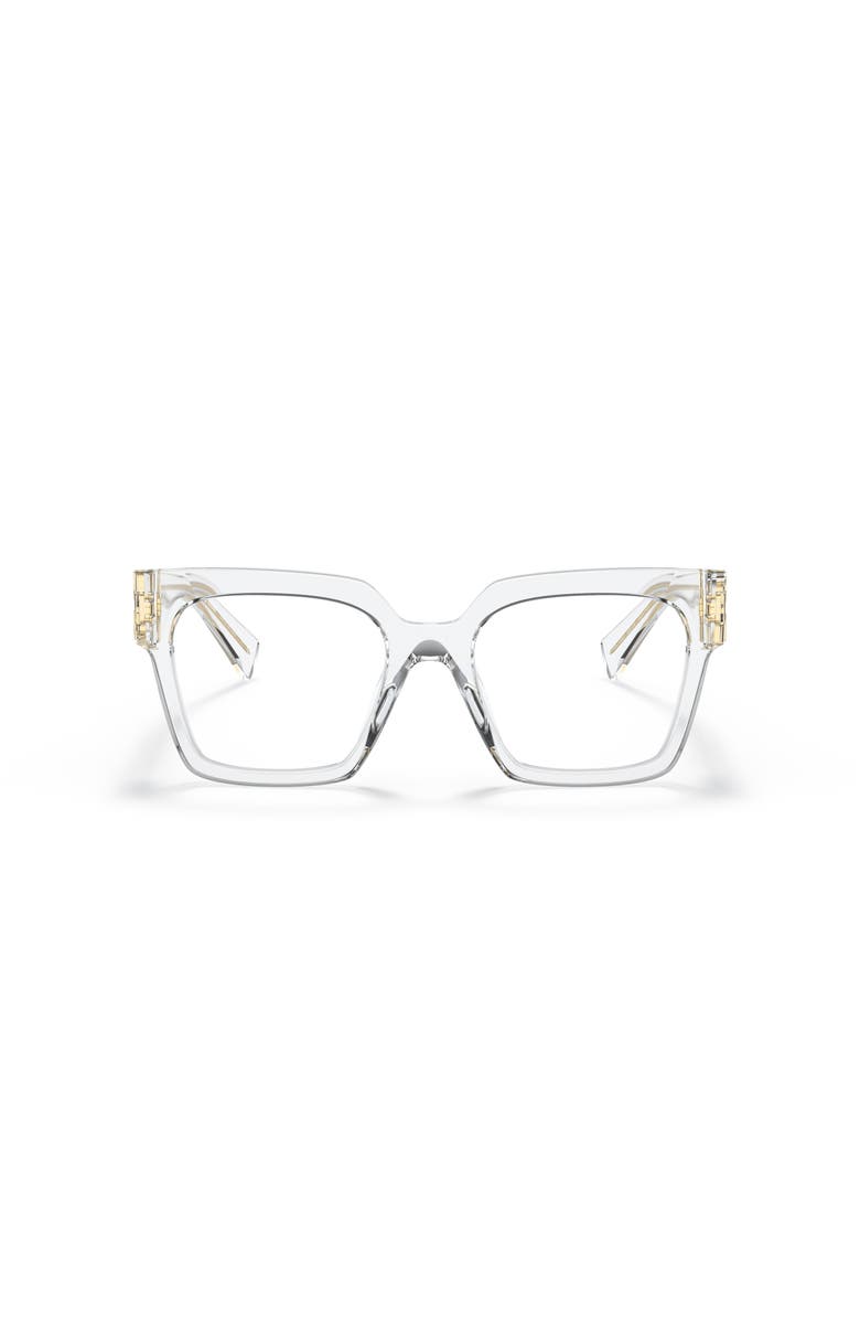 Miu Miu 52mm Square optical glasses, Alternate, color, Transparent