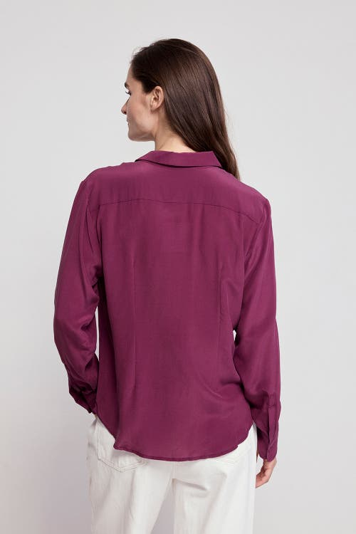 The Shirt By Rochelle Behrens The Silk Shirt In Burgundy