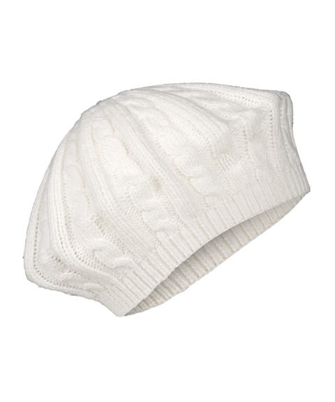 core cable knit beret