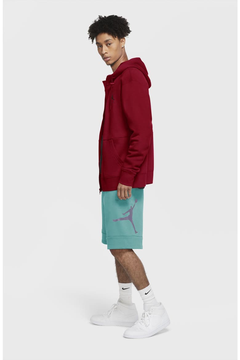 Jumpman Air Fleece Drawstring Shorts, Alternate, color, TROPICAL TWIST/ DAYBREAK