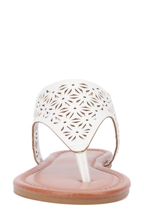 New York And Company Nikki Lasercut Slingback Sandal In White
