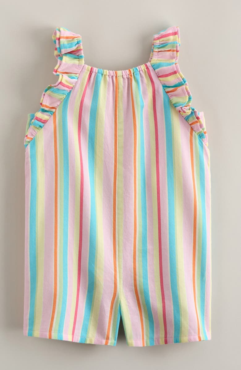 Tucker + Tate Double Flutter Cotton Romper, Main, color, Pink Lavender Flutter Stripe