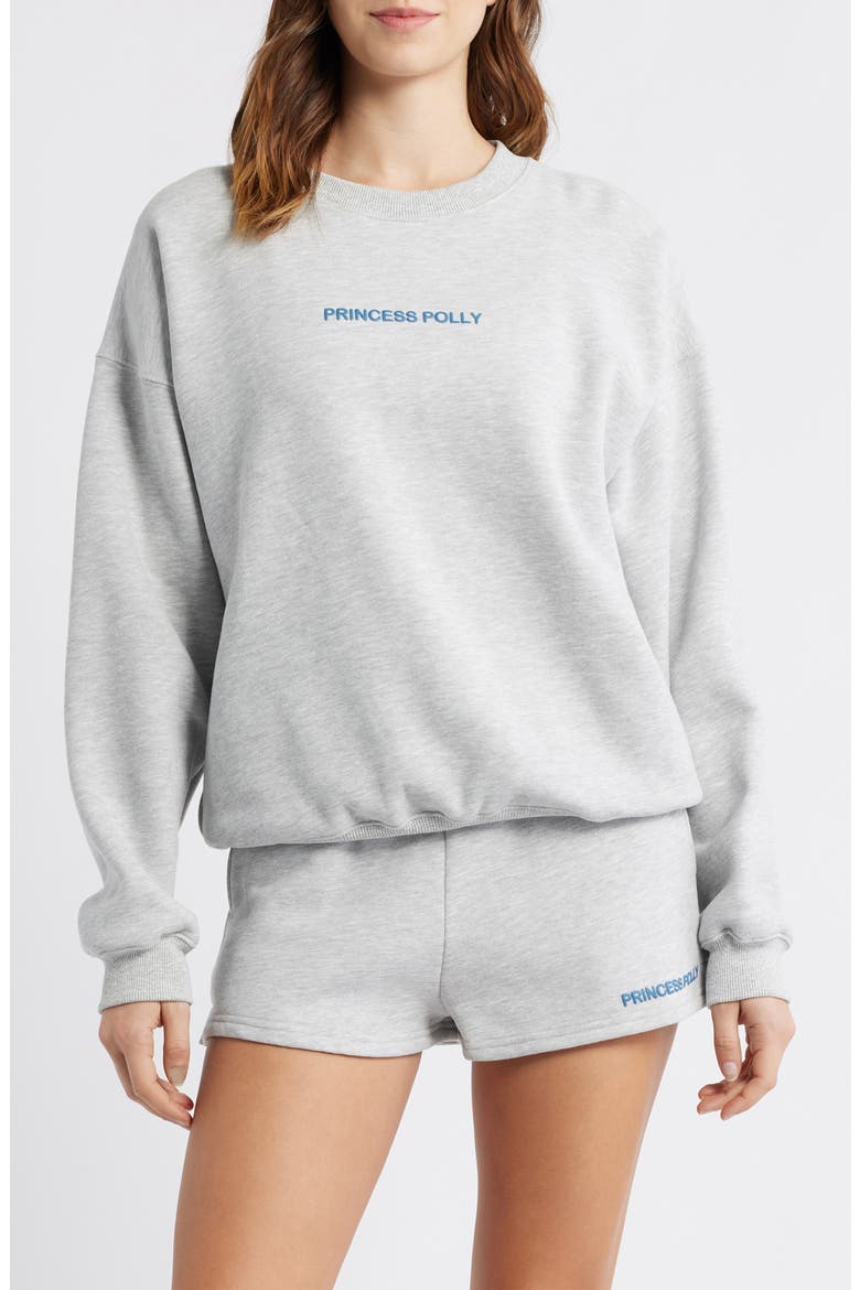 Logo Graphic Crewneck Sweatshirt, Main, color, GREY