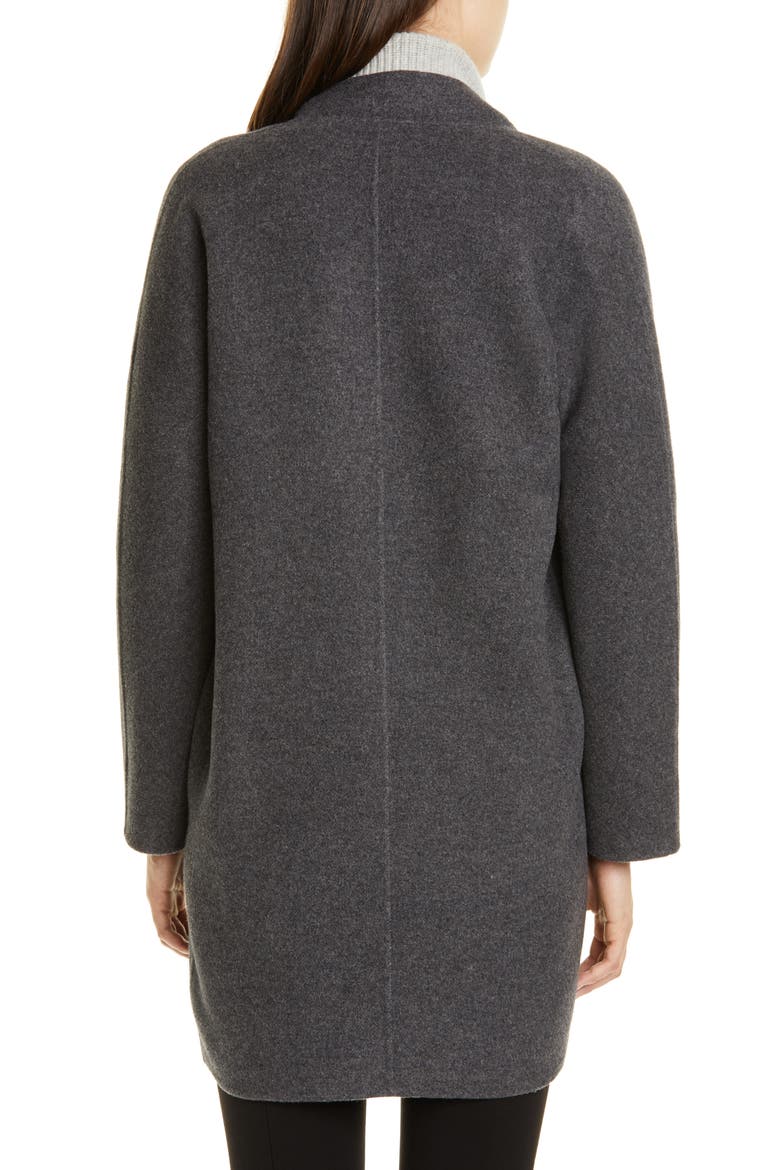 Singer Reversible Wool Blend Coat, Alternate, color, CHARCOAL/ RUST