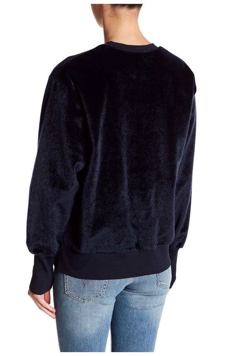 TOV Faux Fur Sweatshirt Scarf Set, Alternate, color,