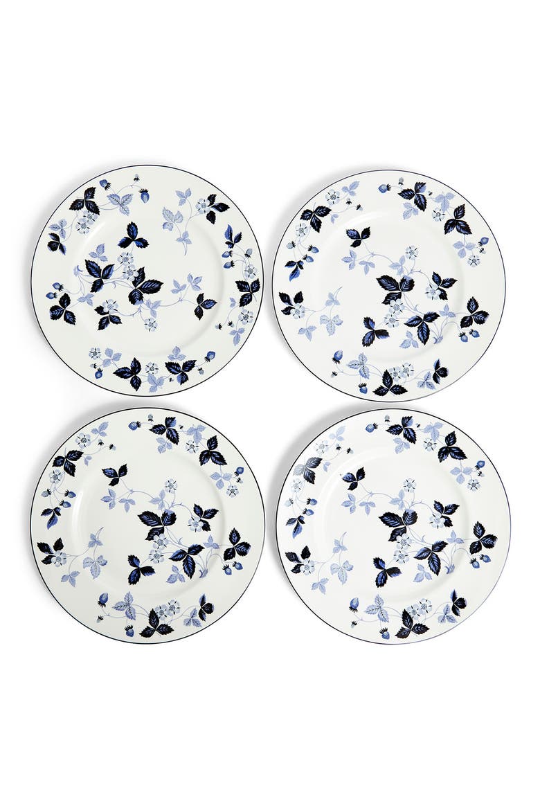 Wild Strawberry 15-Piece Bone China Dinnerware Set, Alternate, color, BLUE