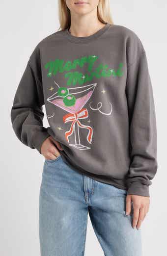 Merry Martinis Fleece Graphic Sweatshirt