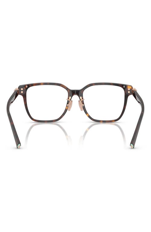 Tiffany & Co . 53mm Square Optical Glasses In Brown