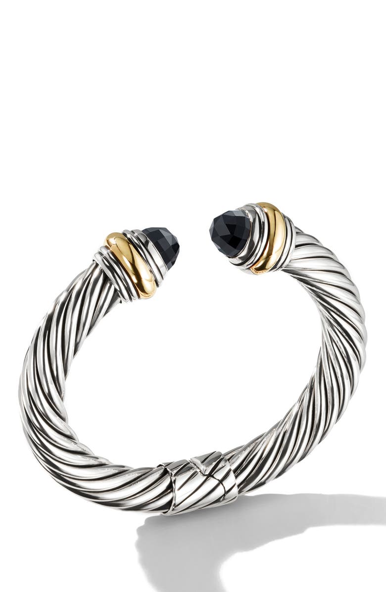 David Yurman Classic Cable Bracelet in Sterling Silver with 14K Yellow Gold, 10mm, Alternate, color,