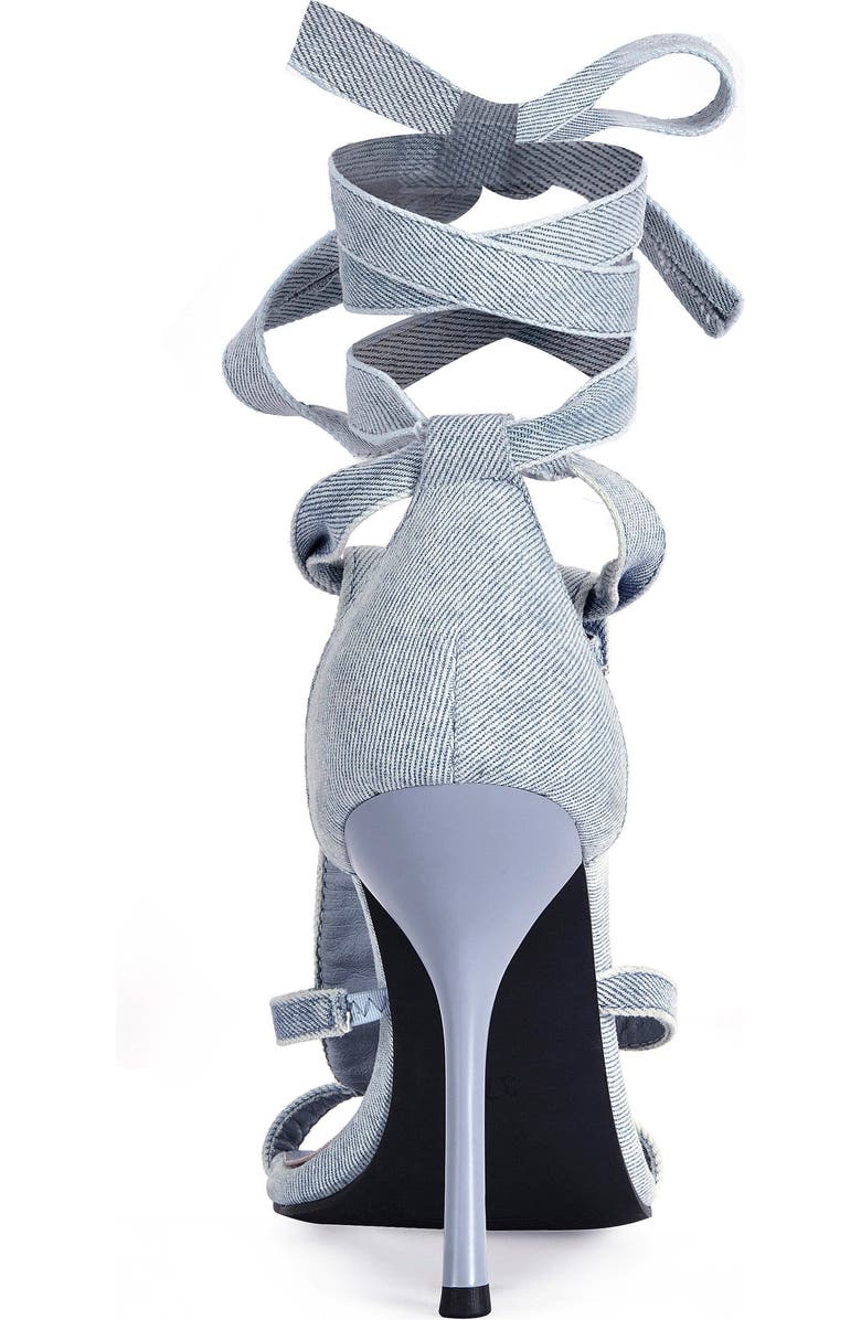 AZALEA WANG Normajean Stiletto Sandal, Alternate, color, Denim