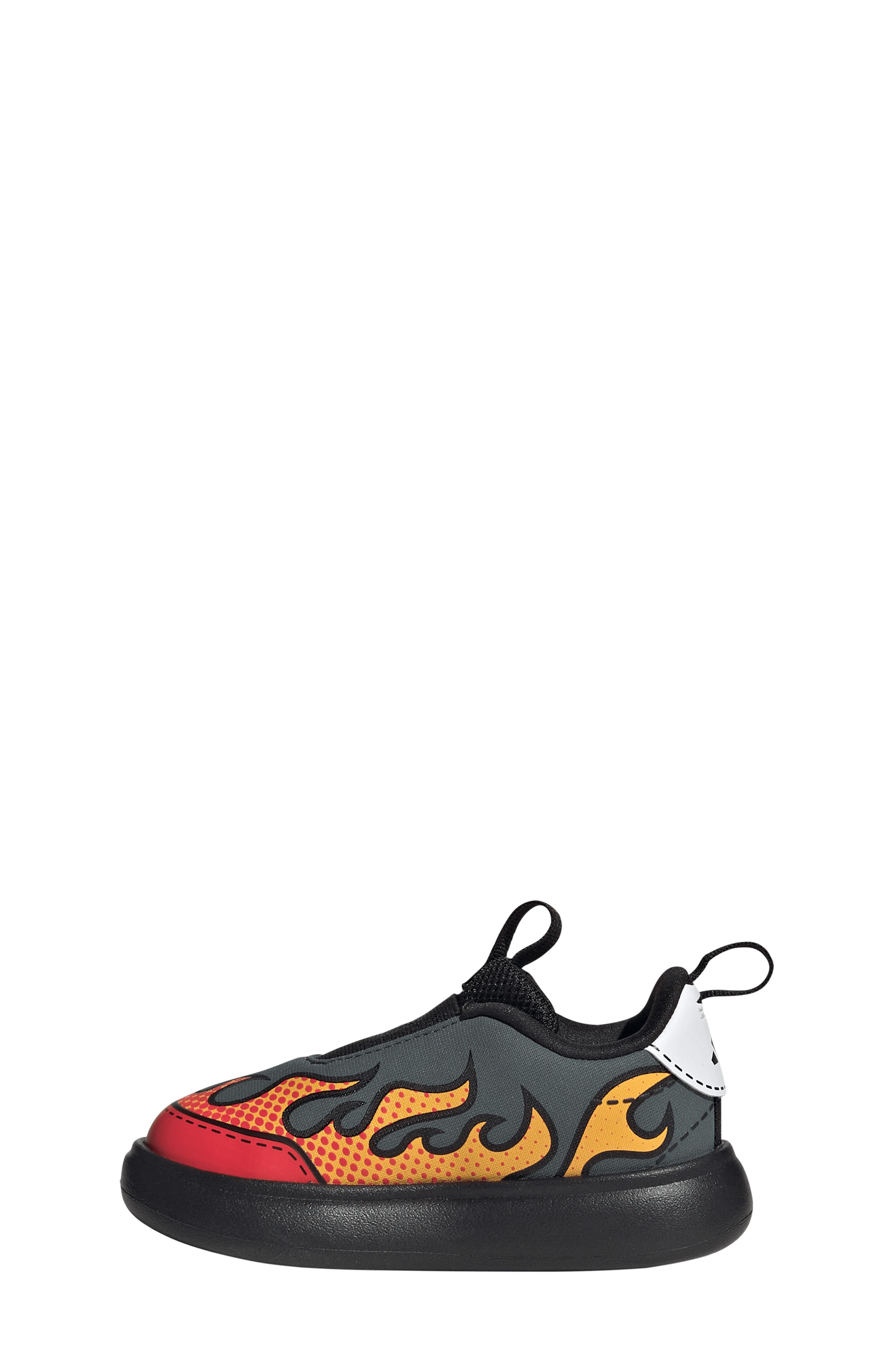 adidas Kids' Bubblecomfy Knit Slip-On Sneaker, Alternate, color, Grey/ White/ Lucid Red