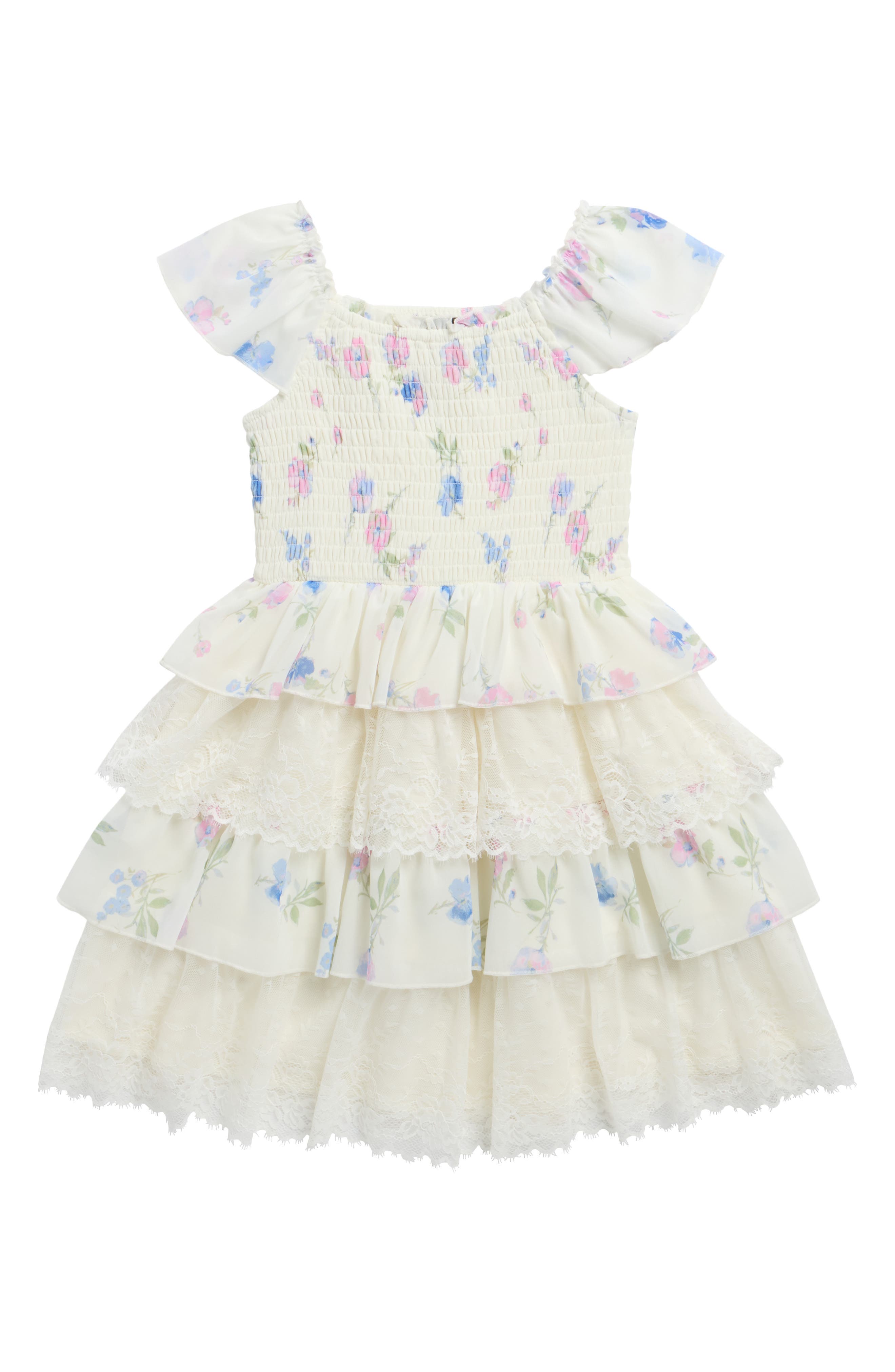 Zunie Kids' Floral Tiered Party Dress