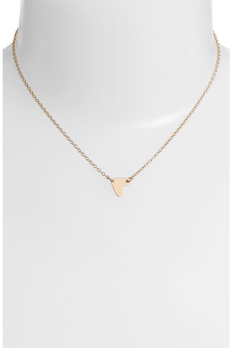 Mini Heart Pendant Choker, Alternate, color, GOLD