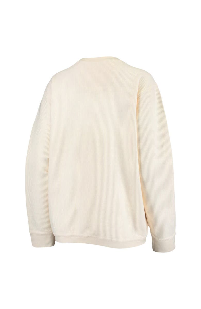 PRESSBOX Women's Pressbox White Georgia Bulldogs Comfy Cord Vintage Wash Basic Arch Pullover Sweatshirt, Alternate, color,