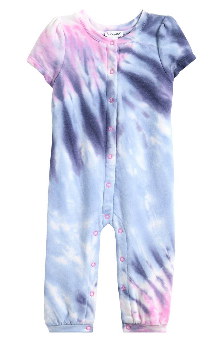 Splendid Blooming Tie Dye Fleece Romper, Main, color, Blooming T Dye