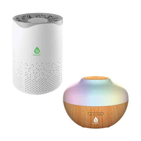 Fresh Air & Aromatherapy Bundle True HEPA Air Purifier & Essential Oil Diffuser