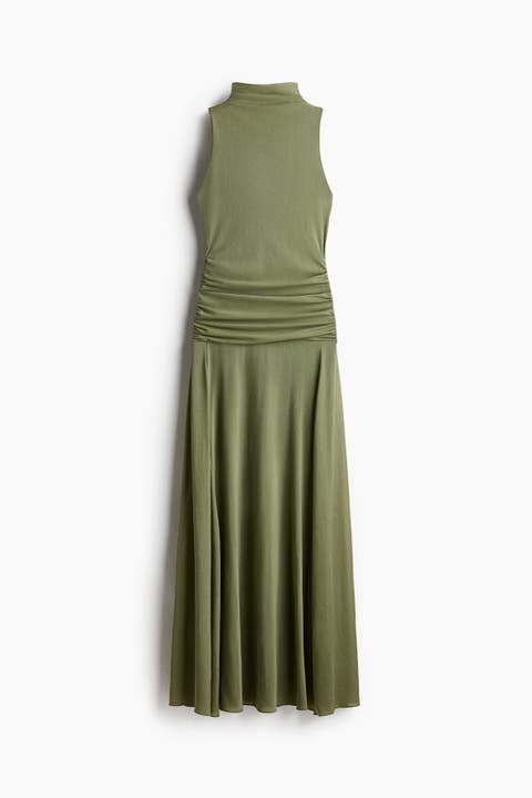 Gathered Mesh Dress