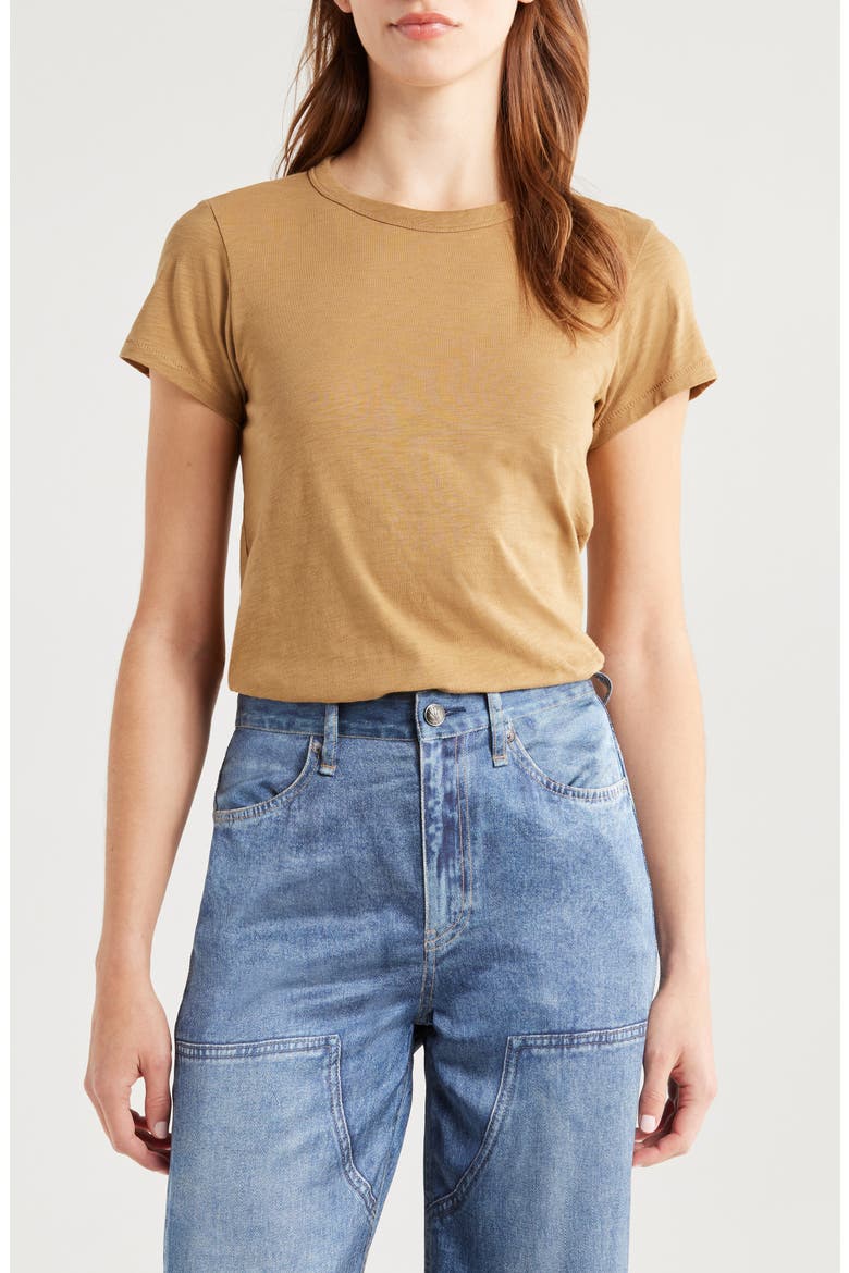 The Slub Organic Pima Cotton T-Shirt, Main, color, KHAKI