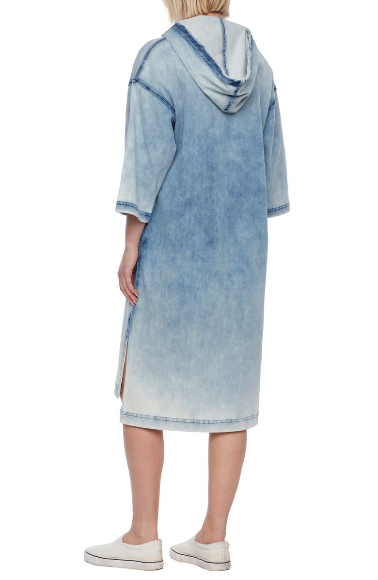 Wash Lab Denim Knit Hoodie Dress, Alternate, color,
