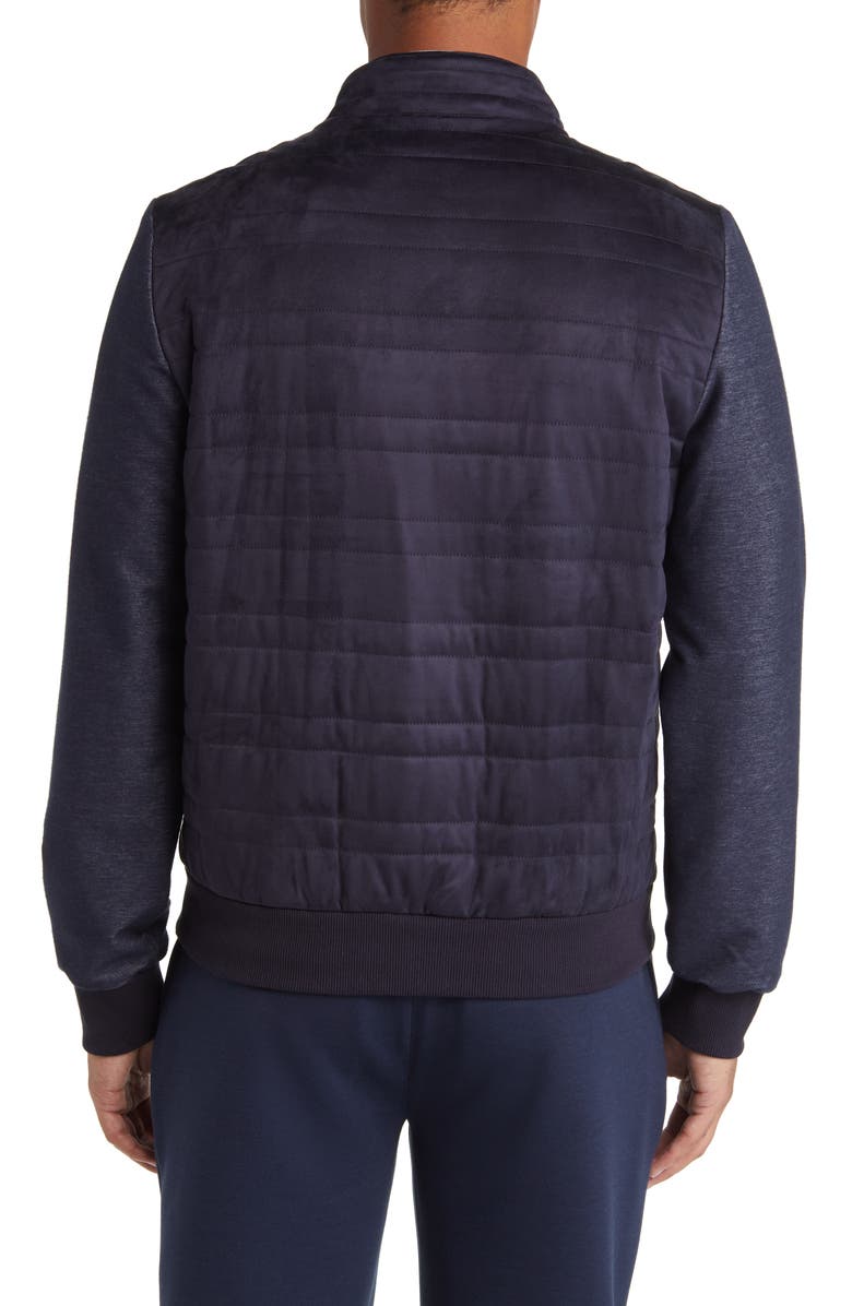 Robert Barakett Renoir Mixed Media Faux Suede Quilted Jacket, Alternate, color, 