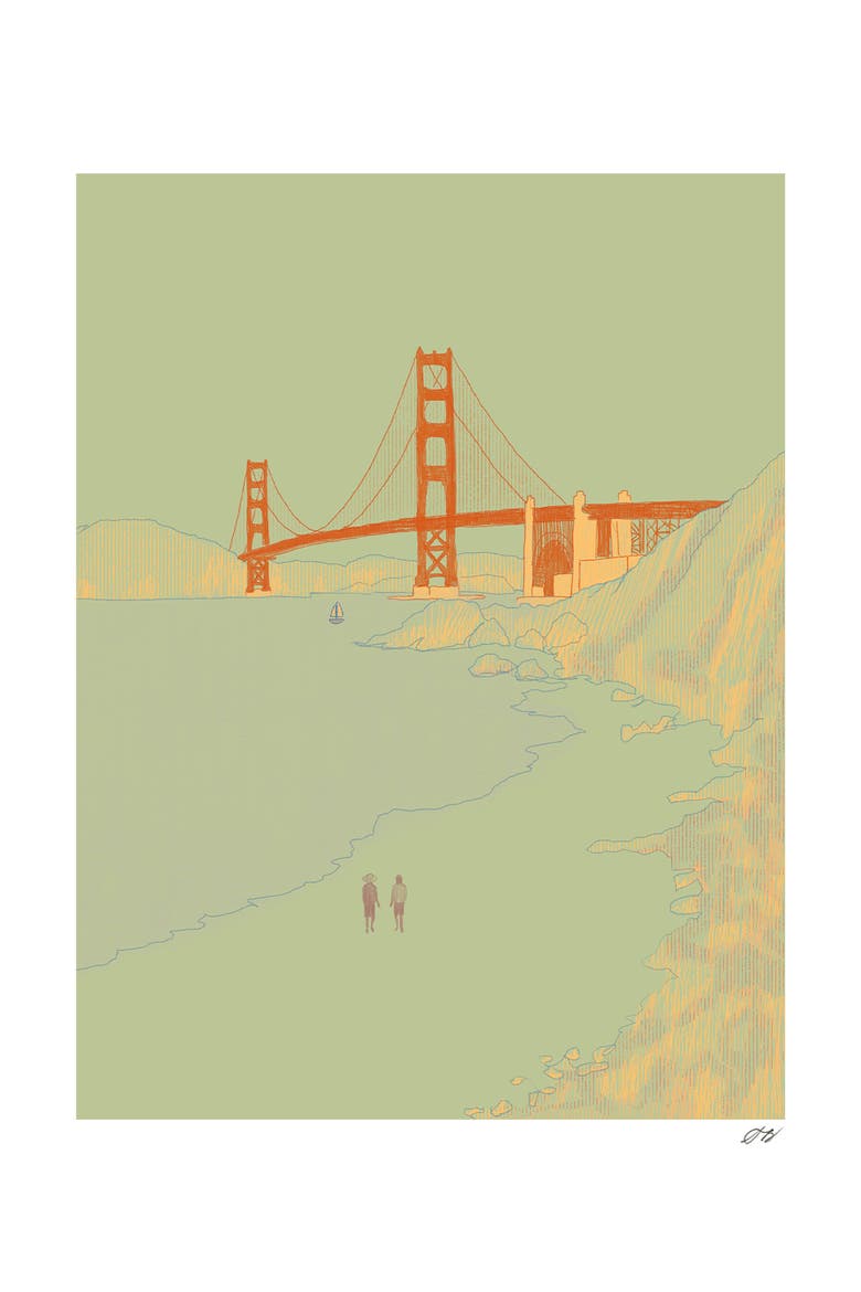 Golden Gate Print, Main, color, Multi