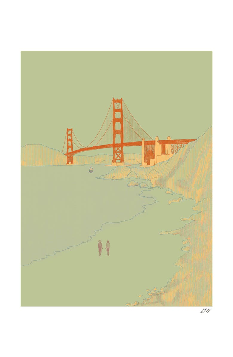 Stephanie Browne Art Golden Gate Print, Main, color, Multi