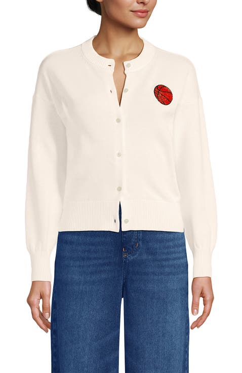 Cotton Embellished Cardigan Sweater