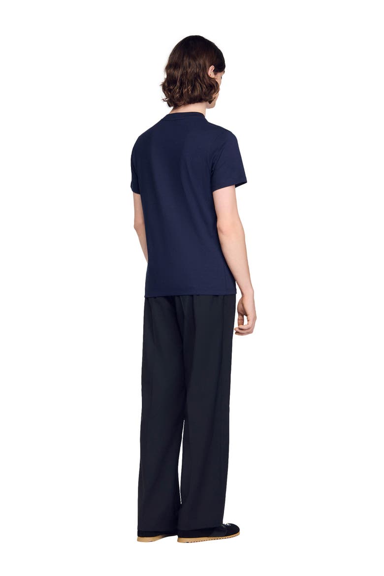 Cotton T-shirt, Alternate, color, Navy blue