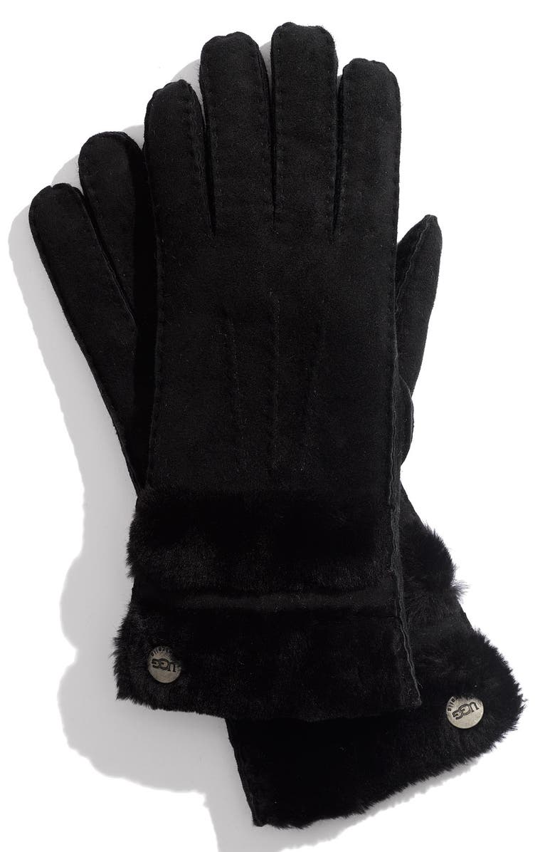 UGG<sup>®</sup> Australia 'Classic' Genuine Shearling Gloves, Main, color, 