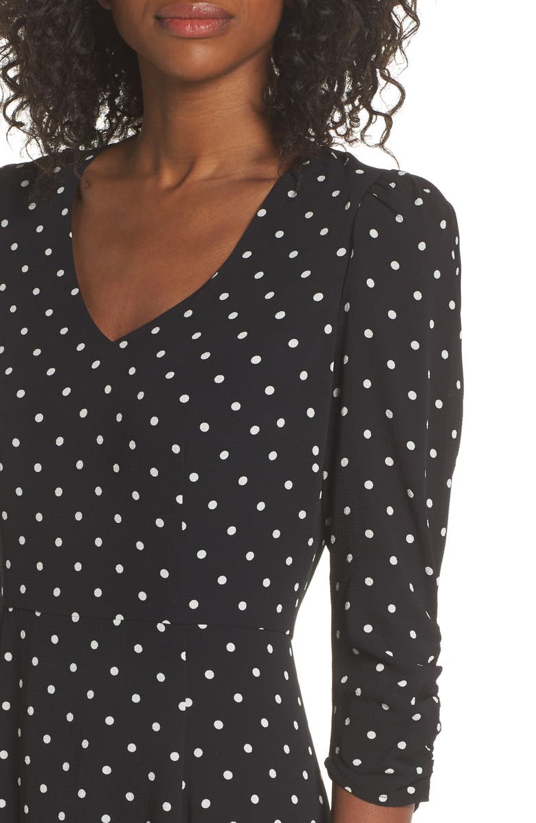 Eliza J Polka Dot Dress, Alternate, color,