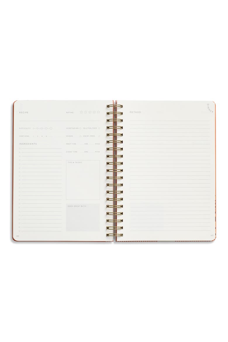 Eat Well Spiral Recipe Journal, Alternate, color, MEDIUM ORANGE