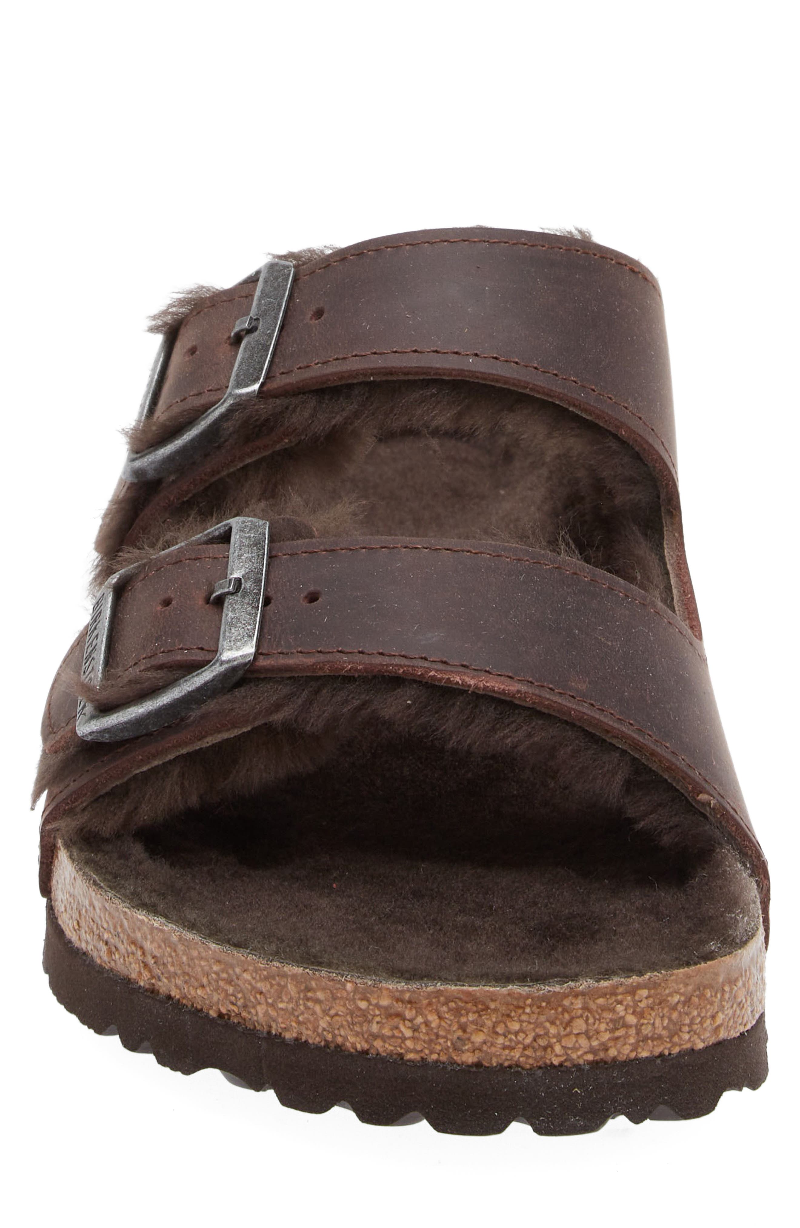 Birkenstock Arizona Slide Sandal with Genuine Shearling, Alternate, color, 