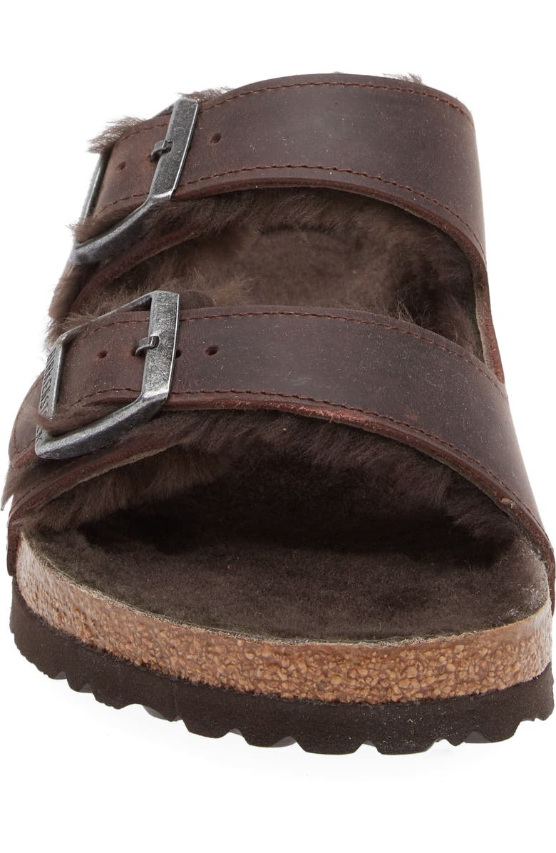Birkenstock Arizona Slide Sandal with Genuine Shearling, Alternate, color,