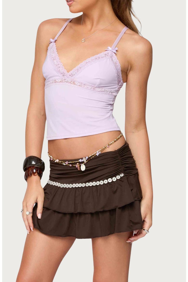 Fran Lace Trim Camisole, Alternate, color, LILAC