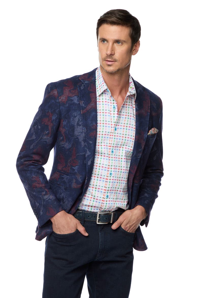 Beckford Knit Sport Coat, Alternate, color, NAVY