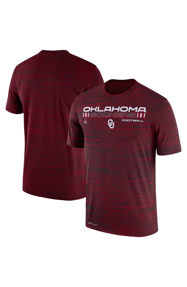 Nike Men's Jordan Brand Crimson Oklahoma Sooners Velocity Legend Performance T-Shirt, Main, color, Crimson