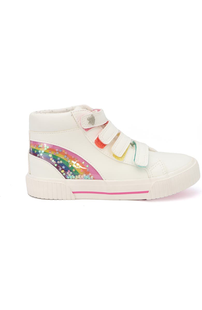 YOKI Kids' Rainbow Detail High Top Sneaker, Alternate, color,