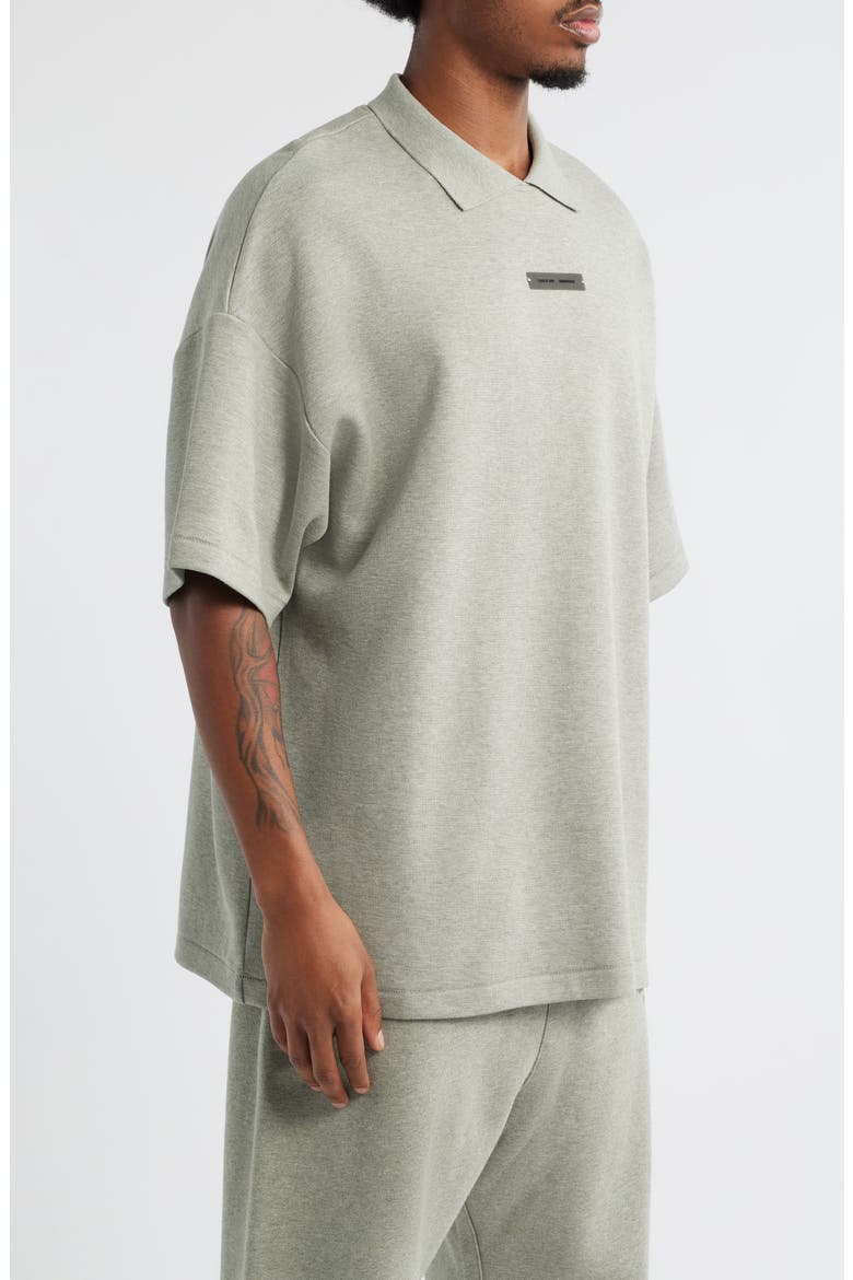 '90's Fit Piqué Polo, Alternate, color, CONCRETE HEATHER