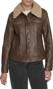 Levi's Faux Leather Trucker Jacket