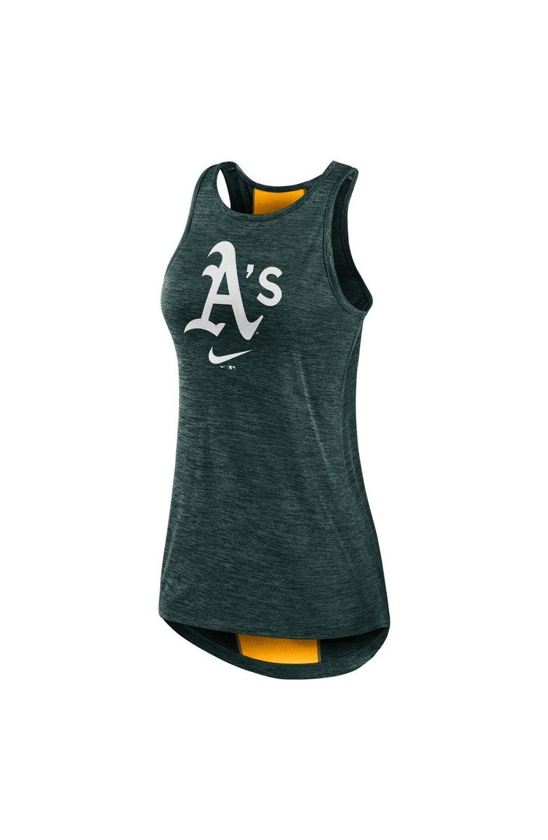 Nike Women's Nike Green Oakland Athletics Right Mix High Neck Tank Top, Alternate, color, 