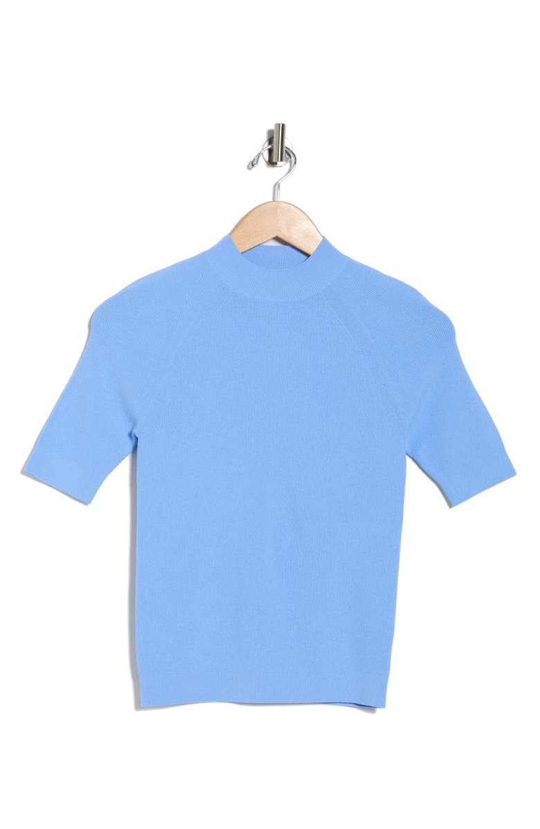 Theory Short Sleeve Rib Sweater, Alternate, color, Cornflower