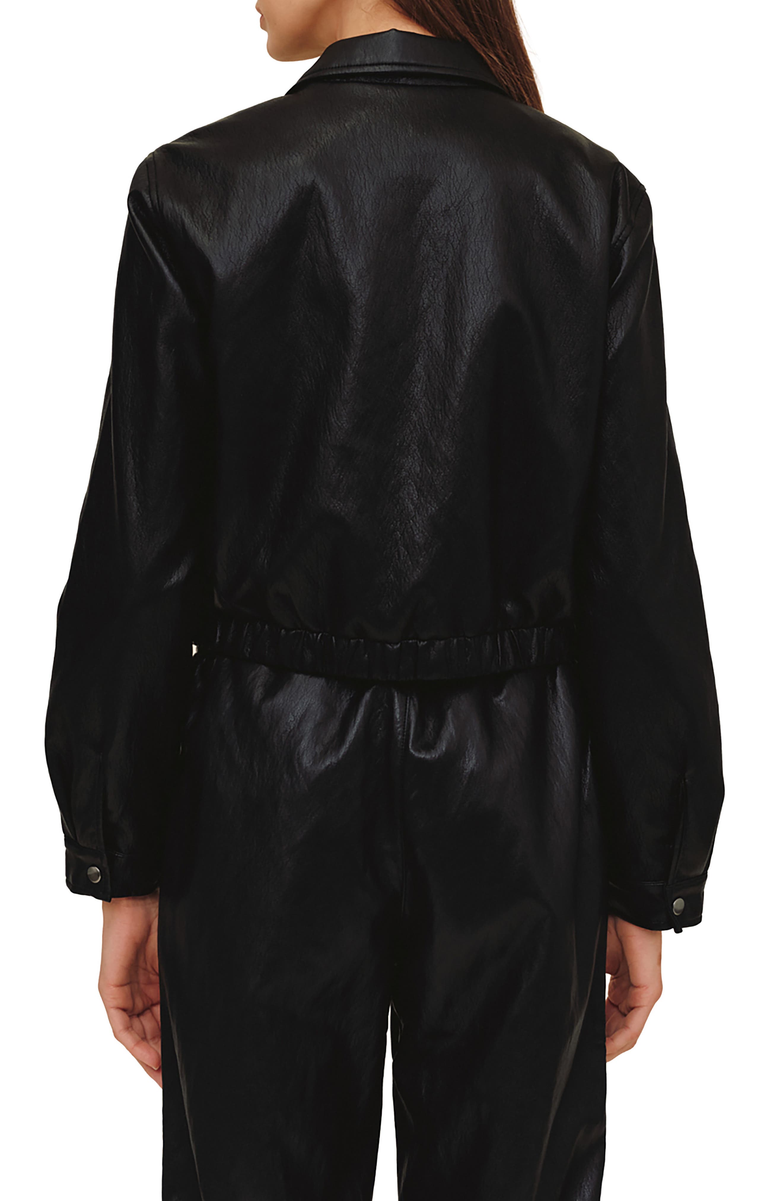 Bella Dahl Faux Leather Crop Bomber Jacket (Women) | Nordstrom