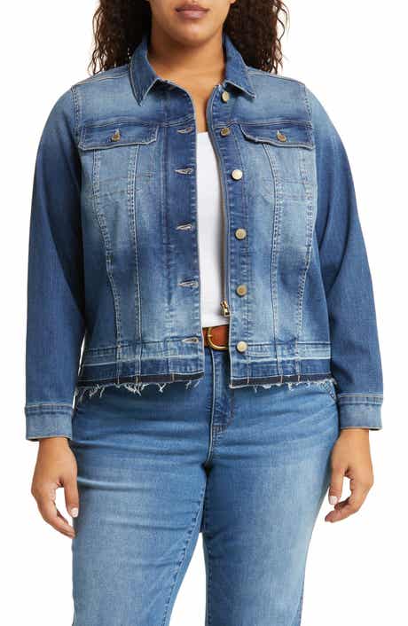 Wit & Wisdom Release Hem Denim Trucker Jacket