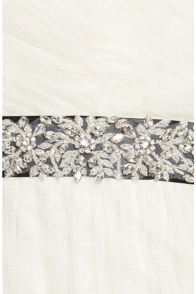'Justine' Ornate Crystal Sash, Alternate, color, BLACK